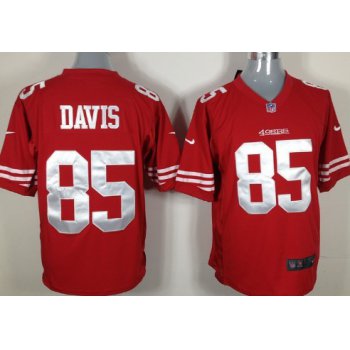 Nike San Francisco 49ers #85 Vernon Davis Red Game Jersey