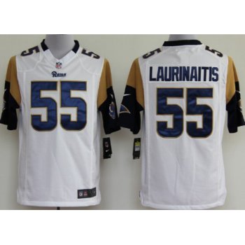 Nike St. Louis Rams #55 James Laurinaitis White Game Jersey