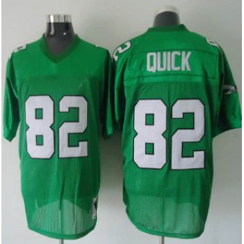 Philadelphia Eagles #82 Mike Quick Light Green Throwback Jersey