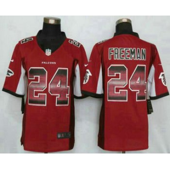 Men's Atlanta Falcons #24 Devonta Freeman Red Strobe 2015 NFL Nike Fashion Jersey