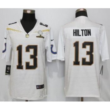 Men's Indianapolis Colts #13 T.Y. Hilton White 2016 Pro Bowl Stitched NFL Nike Elite Jersey