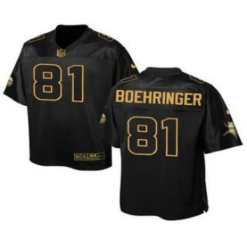 Men's Minnesota Vikings #81 Moritz Boehringer Black Stitched NFL Elite Pro Line Gold Collection Jersey