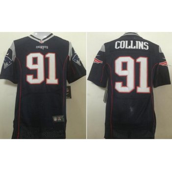 Men's New England Patriots #91 Jamie Collins Navy Blue Team Color 2015 NFL Nike Elite Jersey