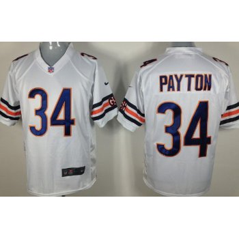 Nike Chicago Bears #34 Walter Payton White Game Jersey