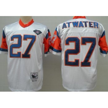Denver Broncos #27 Steve Atwater White 75TH Throwback Jersey