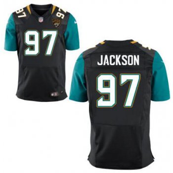 Men's Jacksonville Jaguars #97 Malik Jackson Black Team Color NFL Nike Elite Jersey