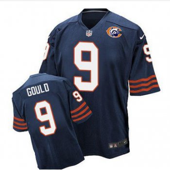 Nike Bears #9 Robbie Gould Navy Blue Throwback Men's Stitched NFL Elite Jersey
