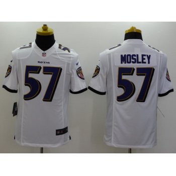 Nike Baltimore Ravens #57 C.J. Mosley 2013 White Limited Jersey