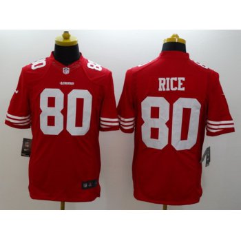 Nike San Francisco 49ers #80 Jerry Rice Red Limited Jersey