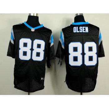 Nike Carolina Panthers #88 Greg Olsen Black Elite Jersey
