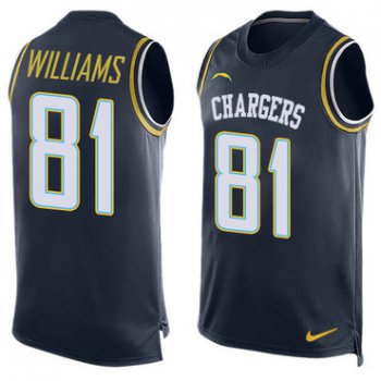 Nike Los Angeles Chargers #81 Mike Williams Navy Blue Team Color Men's Stitched NFL Limited Tank Top Jersey