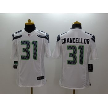 Nike Seattle Seahawks #31 Kam Chancellor White Limited Jersey