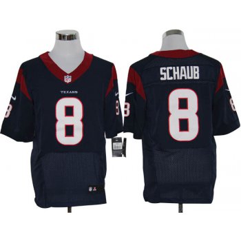Size 60 4XL-Matt Schaub Houston Texans #8 Navy Blue Stitched Nike Elite NFL Jerseys
