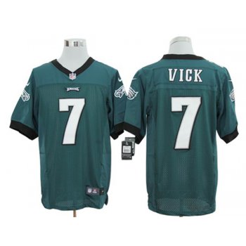 Size 60 4XL-Michael Vick Philadelphia Eagles #7 Green Stitched Nike Elite NFL Jerseys