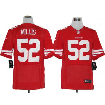 Size 60 4XL-Patrick Willis San Francisco 49ers #52 Red Stitched Nike Elite NFL Jerseys