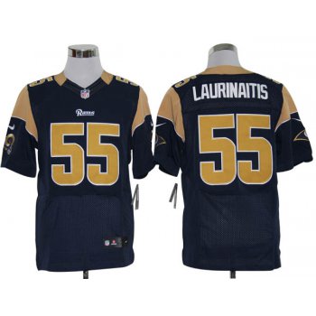 Size 60 4XL-James Laurinaitis St. Louis Rams #55 Blue Stitched Nike Elite NFL Jerseys