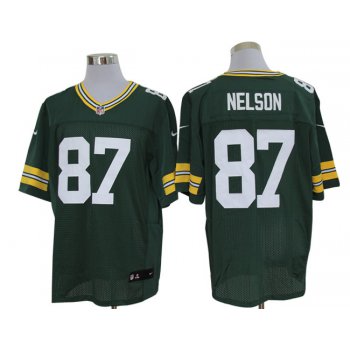 Size 60 4XL-Jordy Nelson Green Bay Packers #87 Green Stitched Nike Elite NFL Jerseys