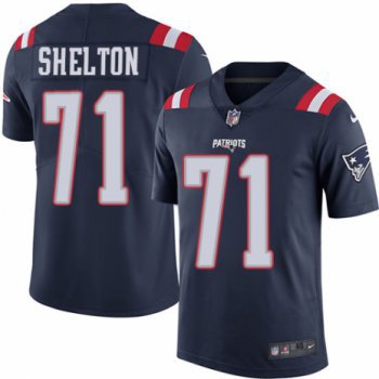 Men's Nike New England Patriots #71 Danny Shelton Limited Navy Blue Rush Vapor Untouchable NFL Jersey