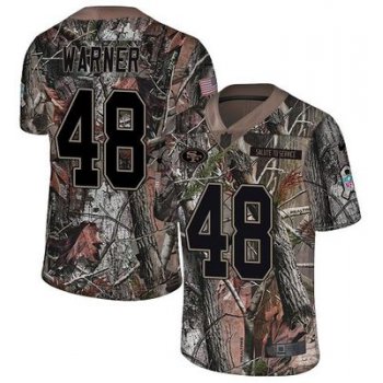 Nike 49ers #48 Fred Warner Camo Men's Stitched NFL Limited Rush Realtree Jersey