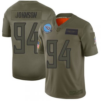 Nike Titans #94 Austin Johnson Camo Men's Stitched NFL Limited 2019 Salute To Service Jersey