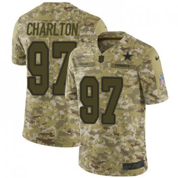 Nike Cowboys #97 Taco Charlton Camo Men's Stitched NFL Limited 2018 Salute To Service Jersey