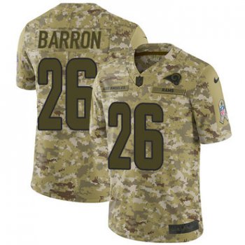 Nike Rams #26 Mark Barron Camo Men's Stitched NFL Limited 2018 Salute To Service Jersey