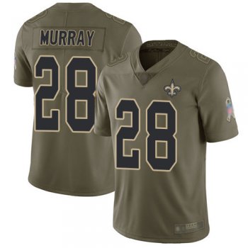 Men's New Orleans Saints #28 Latavius Murray Olive Men's Stitched Football Limited 2017 Salute To Service Jersey