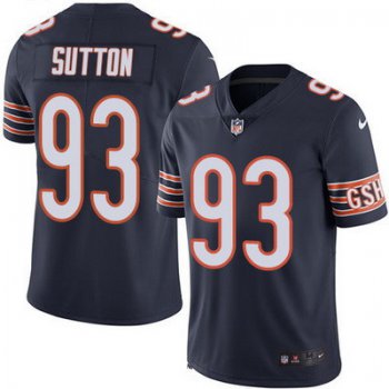 Men's Chicago Bears #93 Will Sutton Navy Blue 2016 Color Rush Stitched NFL Nike Limited Jersey