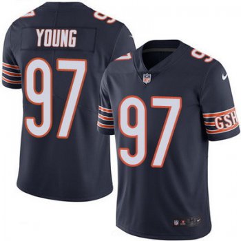 Men's Chicago Bears #97 Willie Young Navy Blue 2016 Color Rush Stitched NFL Nike Limited Jersey