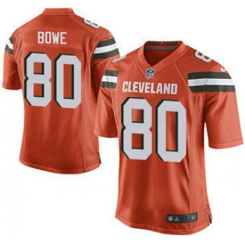 Men's Cleveland Browns Brown #80 Dwayne Bowe Orange Alternate 2015 NFL Nike Elite Jersey