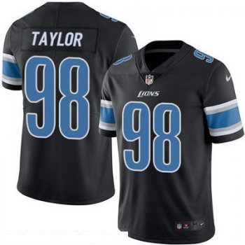 Men's Detroit Lions #98 Devin Taylor Black 2016 Color Rush Stitched NFL Nike Limited Jersey