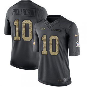 Men's Seattle Seahawks #10 Paul Richardson Black Anthracite 2016 Salute To Service Stitched NFL Nike Limited Jersey
