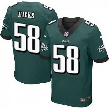 Philadelphia Eagles #58 Jordan Hicks Midnight Green Team Color NFL Nike Elite Jersey