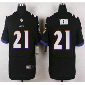 Baltimore Ravens #21 Lardarius Webb Black Alternate NFL Nike Elite Jersey