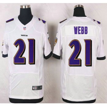 Baltimore Ravens #21 Lardarius Webb White Road NFL Nike Elite Jersey