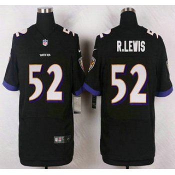 Baltimore Ravens #52 Ray Lewis Black Retired Player NFL Nike Elite Jersey