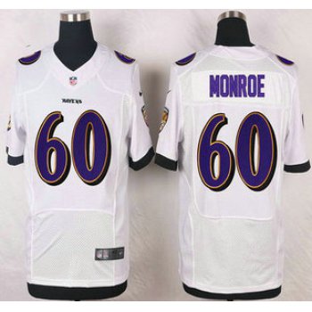 Baltimore Ravens #60 Eugene Monroe White Road NFL Nike Elite Jersey