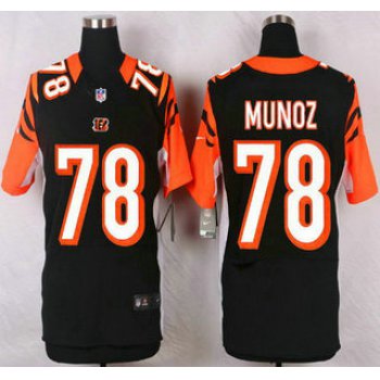 Cincinnati Bengals #78 78 Anthony Munoz Black Team Color NFL Nike Elite Jersey