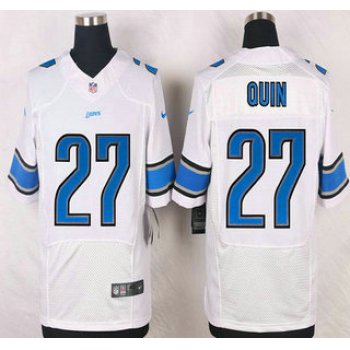 Detroit Lions #27 Glover Quin White Road NFL Nike Elite Jersey