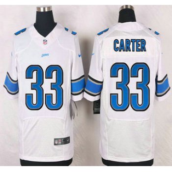 Detroit Lions #33 Alex Carter White Road NFL Nike Elite Jersey