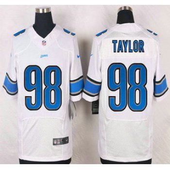 Detroit Lions #98 Devin Taylor White Road NFL Nike Elite Jersey