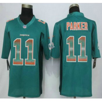 Miami Dolphins #11 DeVante Parker Aqua Green Strobe 2015 NFL Nike Fashion Jersey
