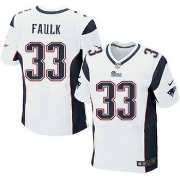 New England Patriots #33 Kevin Faulk White Retired Player NFL Nike Elite Jersey