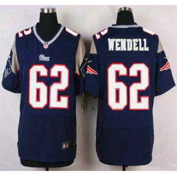New England Patriots #62 Ryan Wendell Navy Blue Team Color NFL Nike Elite Jersey