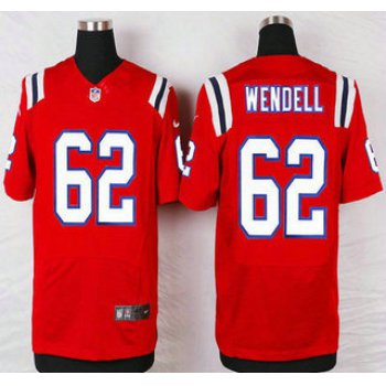 New England Patriots #62 Ryan Wendell Red Alternate NFL Nike Elite Jersey