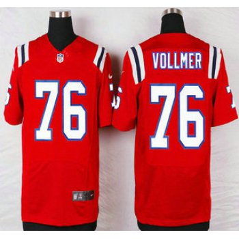 New England Patriots #76 Sebastian Vollmer Red Alternate NFL Nike Elite Jersey