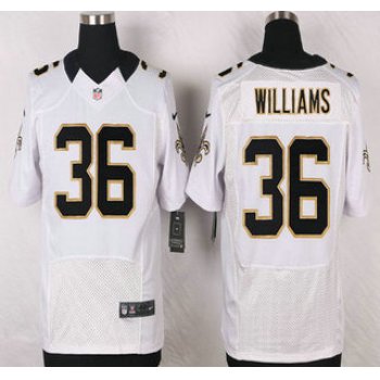 New Orleans Saints #36 P.J. Williams White Road NFL Nike Elite Jersey