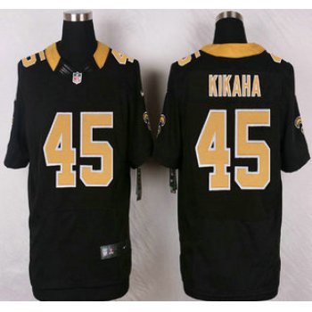 New Orleans Saints #45 Hau'oli Kikaha Black Team Color NFL Nike Elite Jersey