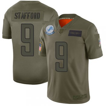 Nike Lions #9 Matthew Stafford Camo Men's Stitched NFL Limited 2019 Salute To Service Jersey