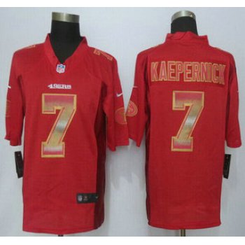 San Francisco 49ers #7 Colin Kaepernick Red Strobe 2015 NFL Nike Fashion Jersey